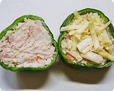 ツナポテサラダのピーマンカップ焼き作り方3写真