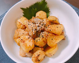 さつまいもと鶏肉の味噌マヨ炒め作り方6写真