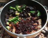 麻婆豆腐春雨茄子青椒木耳ピーマンキクラゲ作り方4写真