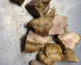 唐揚げの黒酢炒め（手抜き酢鶏）作り方1写真
