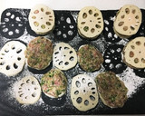 具だくさん✨肉ダネのれんこんはさみ揚げ作り方13写真