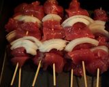 豚ヒレ肉と新たまねぎのゴマみそ豚串作り方2写真