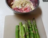 アスパラと豚肉コマの中華ソース作り方1写真