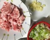 旦那大絶賛!豚バラのガーリックチャーハン作り方1写真