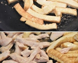 鶏むね肉と厚揚げピーマンの甘辛炒め作り方2写真