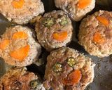 お弁当に野菜たっぷり、にっこりハンバーグ作り方13写真