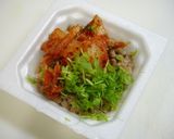簡単！菌活☆納豆キムチ豆苗作り方1写真