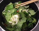 チンゲン菜ショウガ豆乳スープ作り方4写真