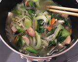 チンゲン菜ショウガ豆乳スープ作り方6写真
