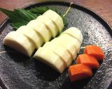 マコモダケの千枚漬け　塩昆布で作り方5写真