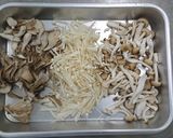 きのこたっぷり そばのペペロンチーノ風作り方2写真