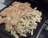 揚げずにヘルシー鶏とキノコのパン粉焼き作り方3写真