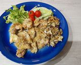 揚げずにヘルシー鶏とキノコのパン粉焼き作り方4写真