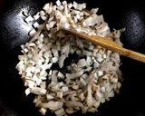 えのき茸としいたけのチャーハン作り方4写真