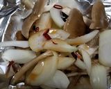ウラベニホテイシメジ、ワカメ、焼きキノコ作り方5写真