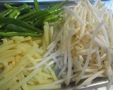 牛切落とし肉と野菜のオイスターソース炒め作り方1写真