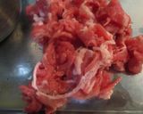 牛切落とし肉と野菜のオイスターソース炒め作り方2写真