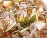 たっぷりきのこと豚バラの土鍋とろみ汁作り方10写真