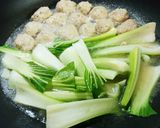 肉だんごとチンゲン菜の煮込み作り方6写真