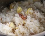 秋の実り♪もち米と梅干し入り栗ご飯作り方5写真