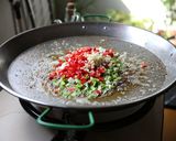 バルセロナのお家で食べた海鮮パエリア作り方7写真