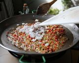 バルセロナのお家で食べた海鮮パエリア作り方8写真