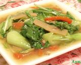 『レンジクック五目うま煮』 de 茶そば作り方2写真