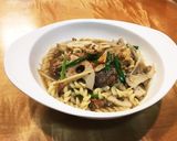 鯖の味噌煮缶と根菜のスープパスタ作り方11写真