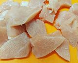 絶品*♡鶏むね肉のマヨマスタードからめ作り方1写真