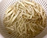 簡単★牛コマで柳川風卵とじ丼作り方1写真