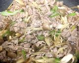 簡単★牛コマで柳川風卵とじ丼作り方6写真