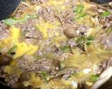 簡単★牛コマで柳川風卵とじ丼作り方7写真