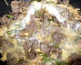 簡単★牛コマで柳川風卵とじ丼作り方8写真