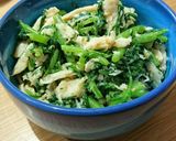 春菊とチキンのごまドレ和え作り方4写真