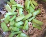 はすいも（りゅうきゅう）と豚肉のさっと煮作り方6写真