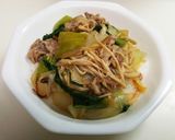 簡単♪豚こまとチンゲン菜でクィック中華丼作り方10写真