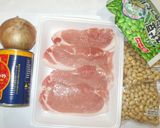 ポークビーンズ♪簡単トマト缶で作り方1写真
