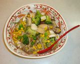 茸3種X野菜X烏賊で色鮮やか❤秋の中華煮作り方5写真