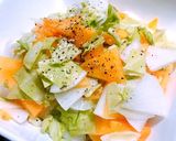 和えるだけ大根と柿とキャベツのレモン和え作り方3写真