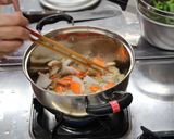 さば缶の具沢山みそ汁作り方3写真