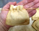 おでんの餅きんちゃく〜スパゲティで簡単！作り方5写真