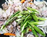 焼き肉のたれ簡単豚コマと残り野菜の炒め物作り方2写真