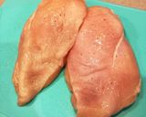 鶏むね肉◇やわらかパン粉チーズ焼き◇作り方1写真