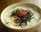 永谷園「お茶漬け海苔」で❀そうめん茶漬け作り方3写真