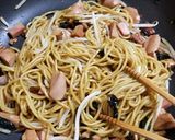 タマゴタケなど天然キノコの焼きそば＾＾作り方9写真