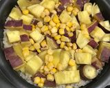 さつまいもとコーンのご飯作り方3写真