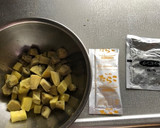 超、簡単、さつまいものたらこ和え。作り方1写真