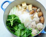 肉団子とホウレンソウのみぞれ鍋作り方5写真