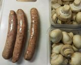 うまっ！マッシュルームとソーセージパスタ作り方1写真