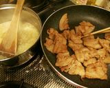 舞茸と豚バラ肉で秋の和風カレー丼作り方4写真